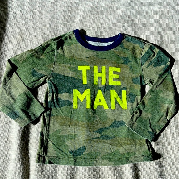 J.Crew Boys Faded Camo “The Man” Tee Shirt